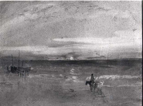 Solnedgång (akvarell) (s/v foto) av Joseph Mallord William Turner