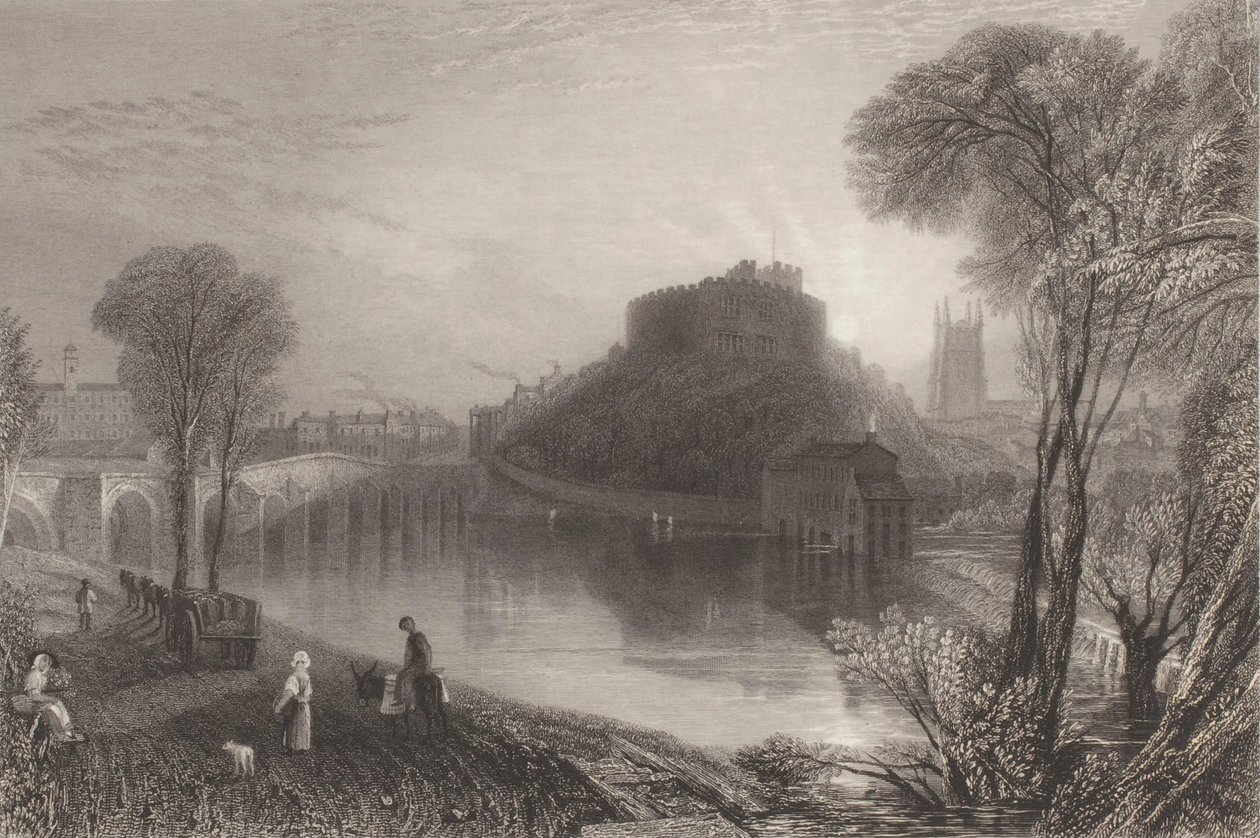 Tamworth Castle, Staffordshire av Joseph Mallord William Turner