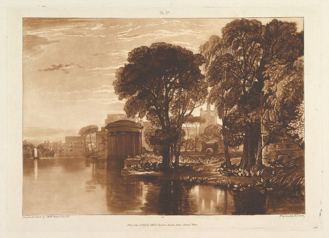 The Alcove, Isleworth Liber Studiorum, del XIII, skylt 63, 1 januari 1819. av Joseph Mallord William Turner