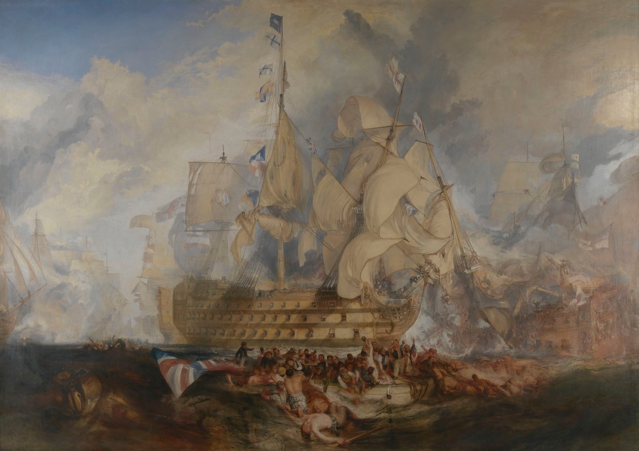 Slaget vid Trafalgar, 21 oktober 1805 av Joseph Mallord William Turner
