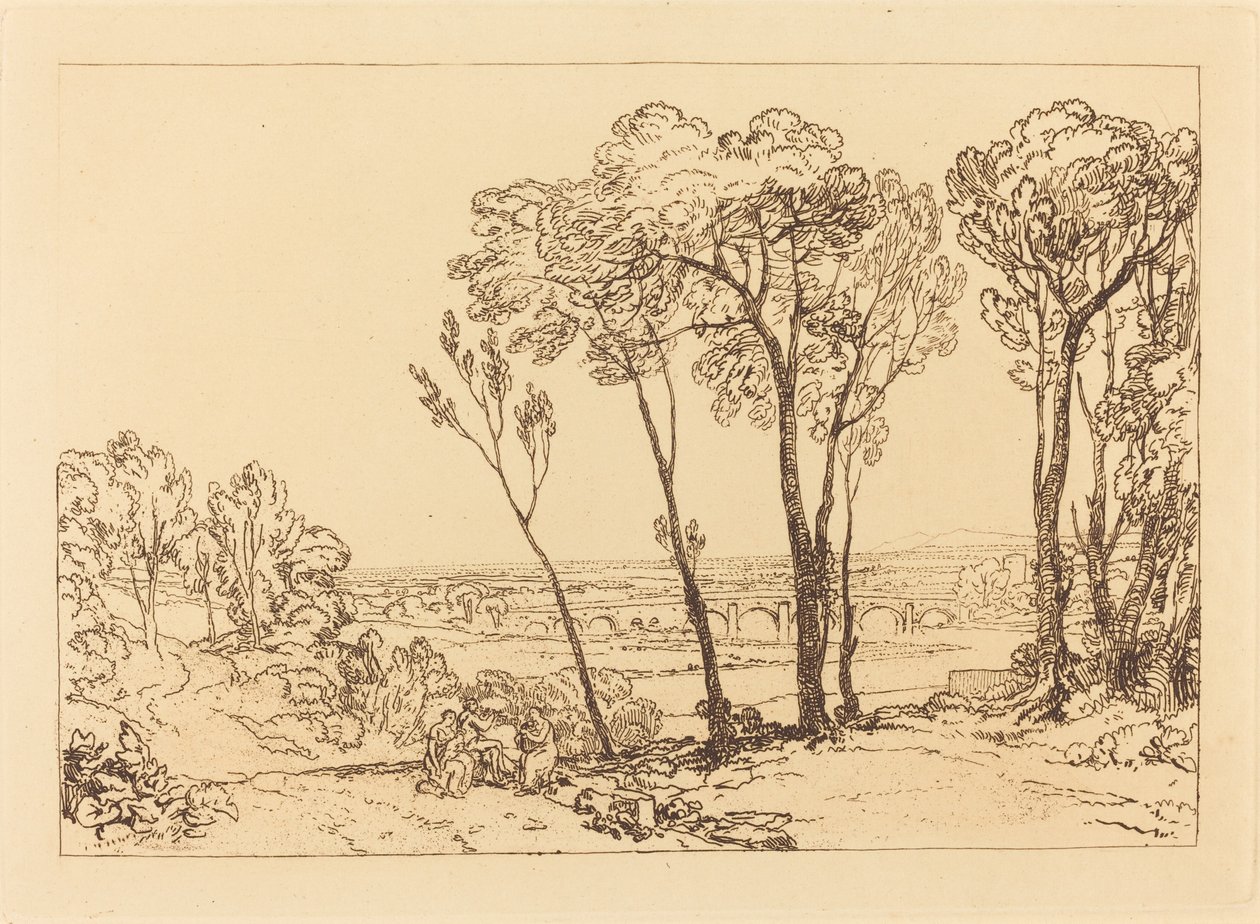 Bron på medelavstånd av Joseph Mallord William Turner