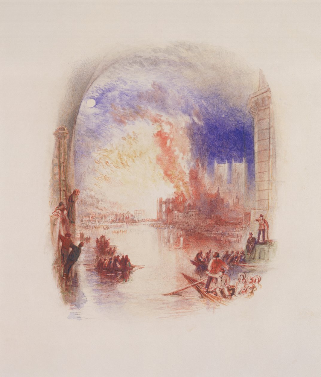 Bränningen av parlamentshusen av Joseph Mallord William Turner