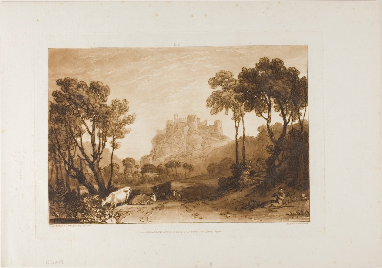 Slottet ovanför ängarna av Joseph Mallord William Turner
