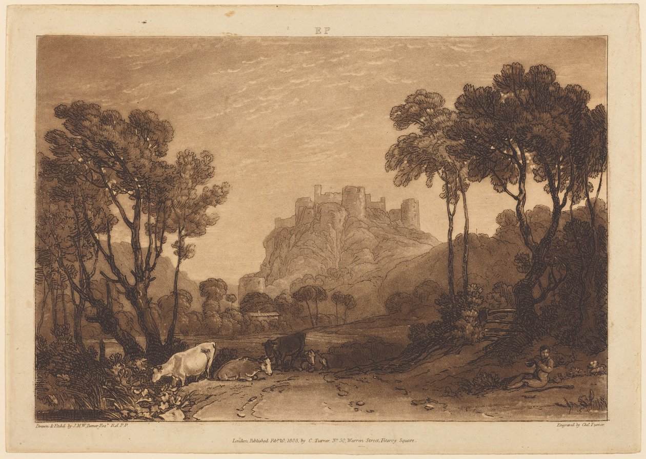 Slottet ovanför ängarna av Joseph Mallord William Turner