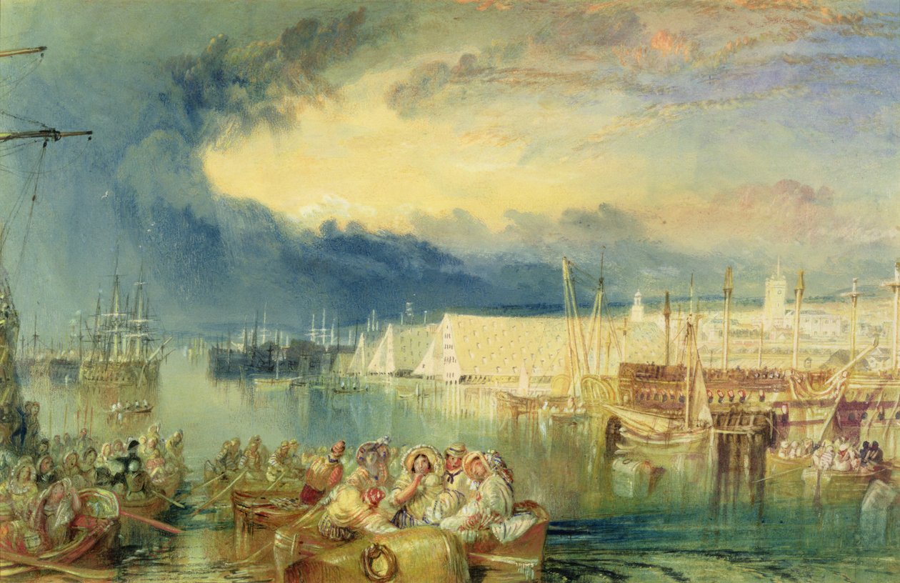 The Dockyard, Devonport, ca 1825-29 (wc & gouache på papper) av Joseph Mallord William Turner