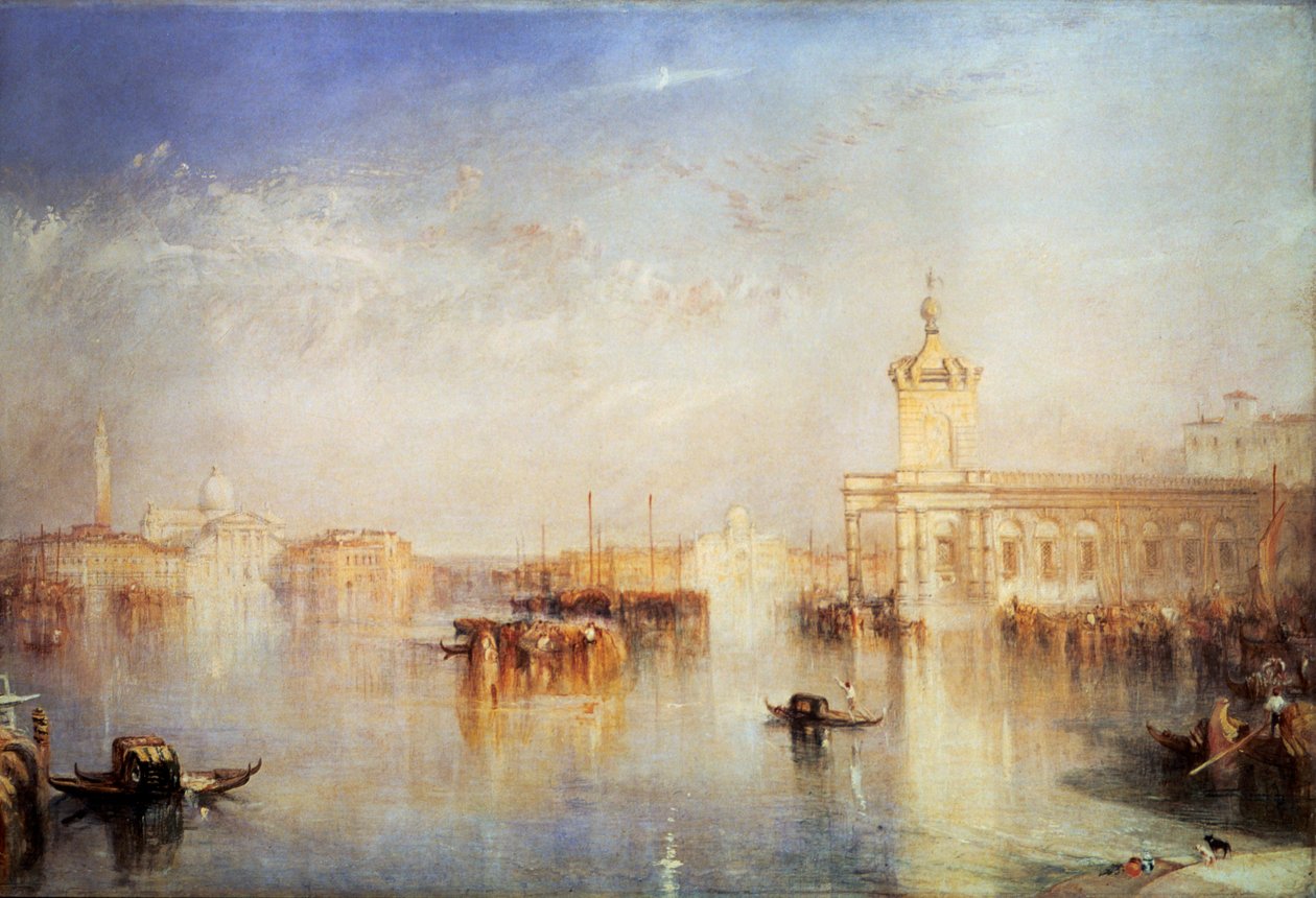Dogana, San Giorgio, Citella, från Europas trappor, Venedig, 1842. av Joseph Mallord William Turner