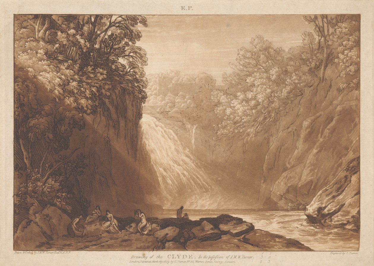 Teckningen av Clyde av Joseph Mallord William Turner