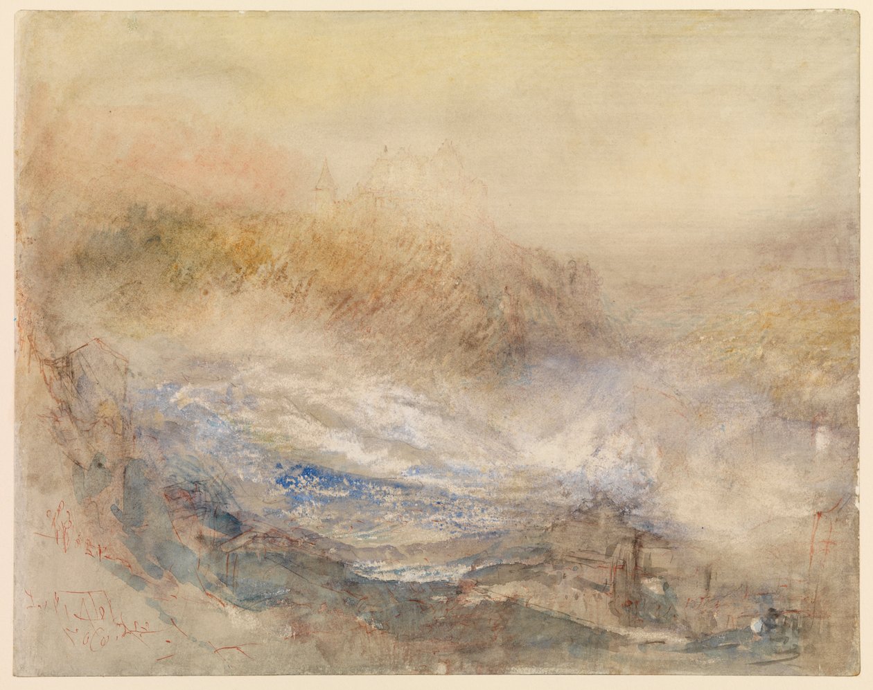 Rhens fall i Schaffhausen av Joseph Mallord William Turner