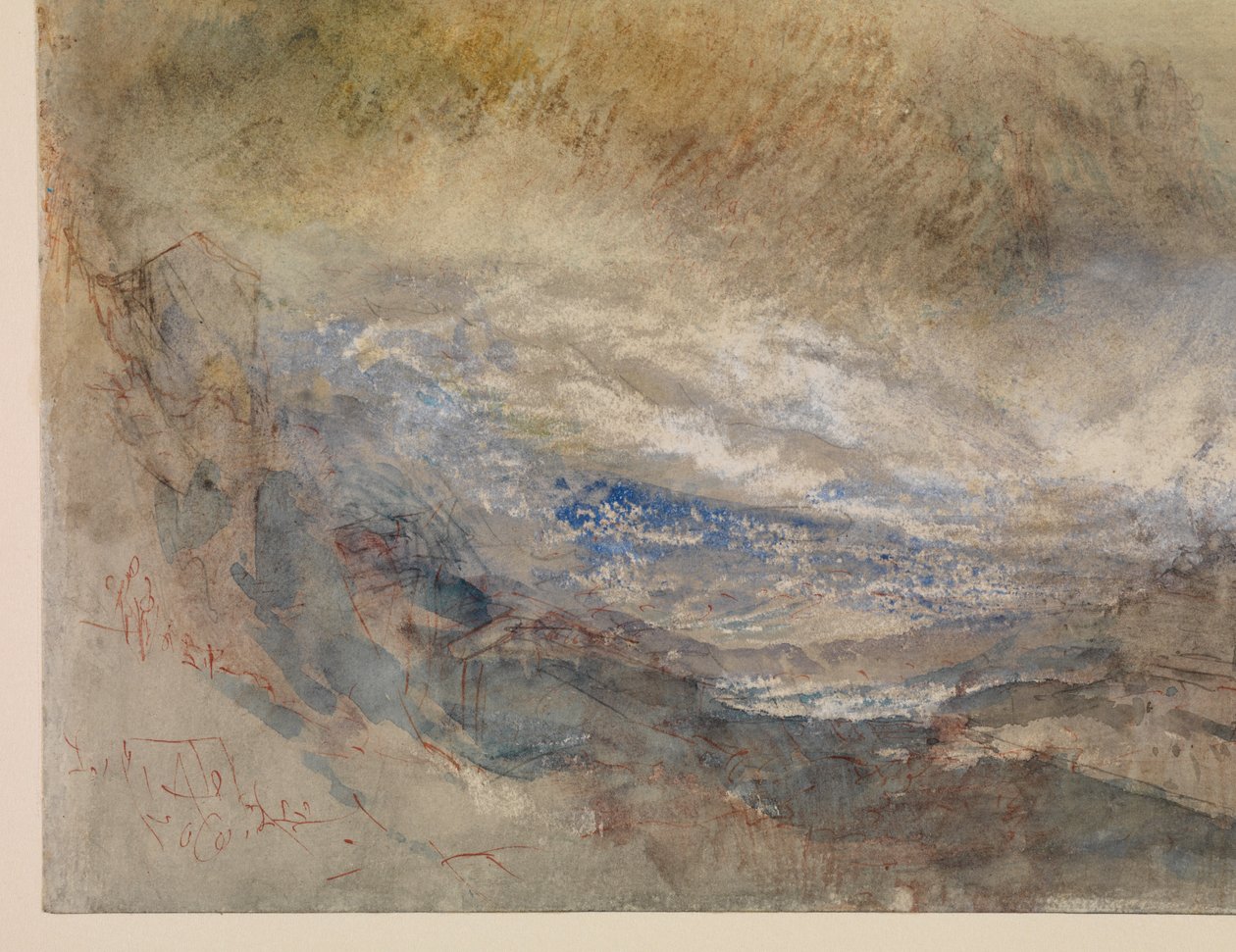 Rhens fall i Schaffhausen av Joseph Mallord William Turner