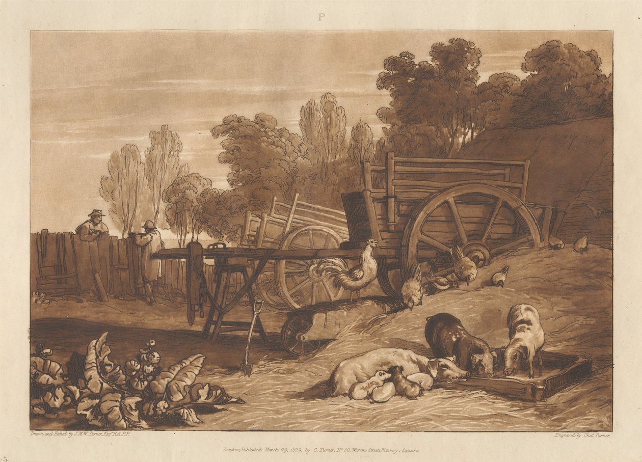 Gårdsplanen med tuppen av Joseph Mallord William Turner