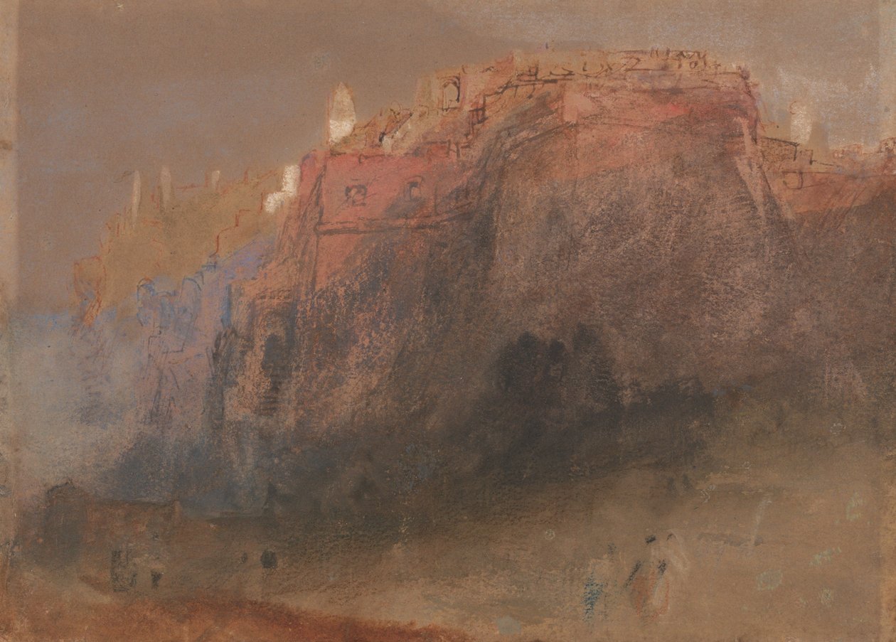 Monacos befästa klippa sedd från öster av Joseph Mallord William Turner