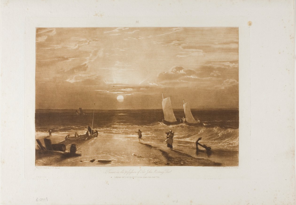 The Midmay Sea-Piece, tallrik 40 från LIber Studiorum av Joseph Mallord William Turner
