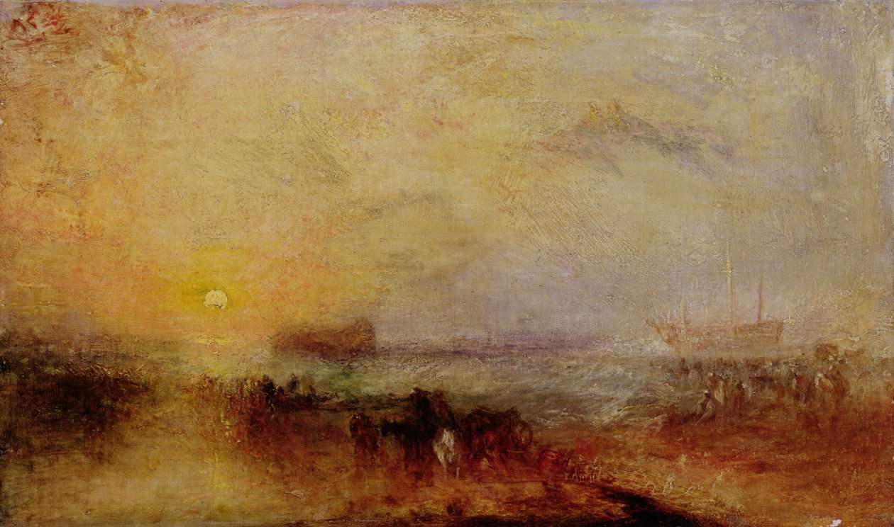 Morgonen efter förlisningen, ca 1835-40 (olja på duk) av Joseph Mallord William Turner