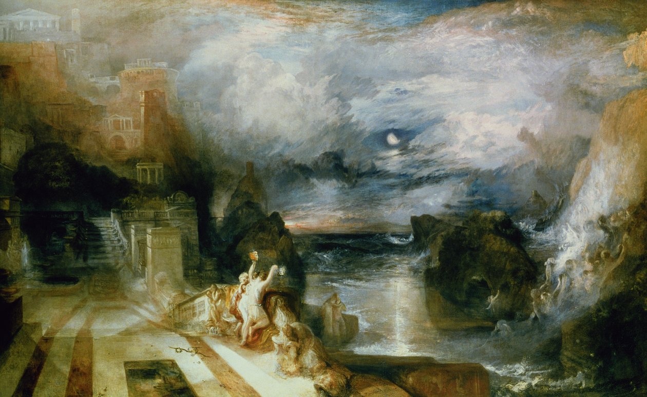 Avsked mellan hjälten och Leander av Joseph Mallord William Turner