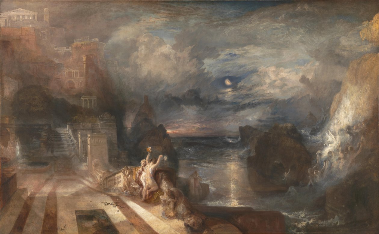 Hjälten och Leanders skilsmässa, före 1837 av Joseph Mallord William Turner