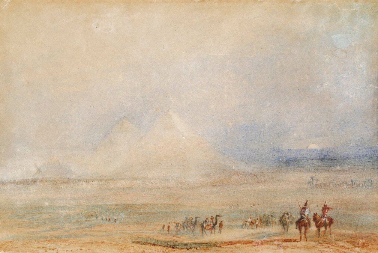 Pyramiderna i Giza av Joseph Mallord William Turner