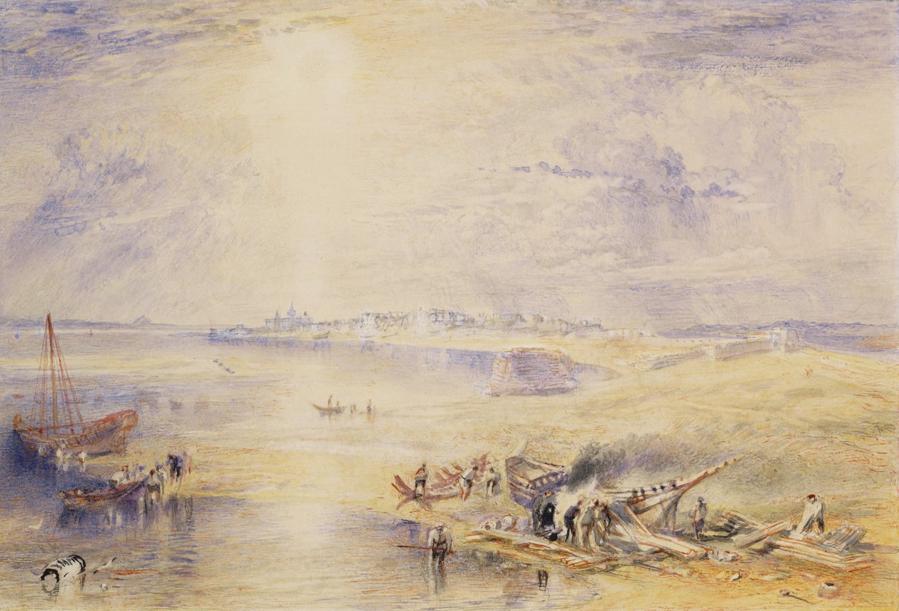 Röda havet och Suez (wc på papper) av Joseph Mallord William Turner