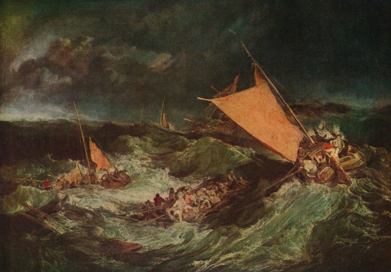 Skeppsbrottet, c1805 av Joseph Mallord William Turner