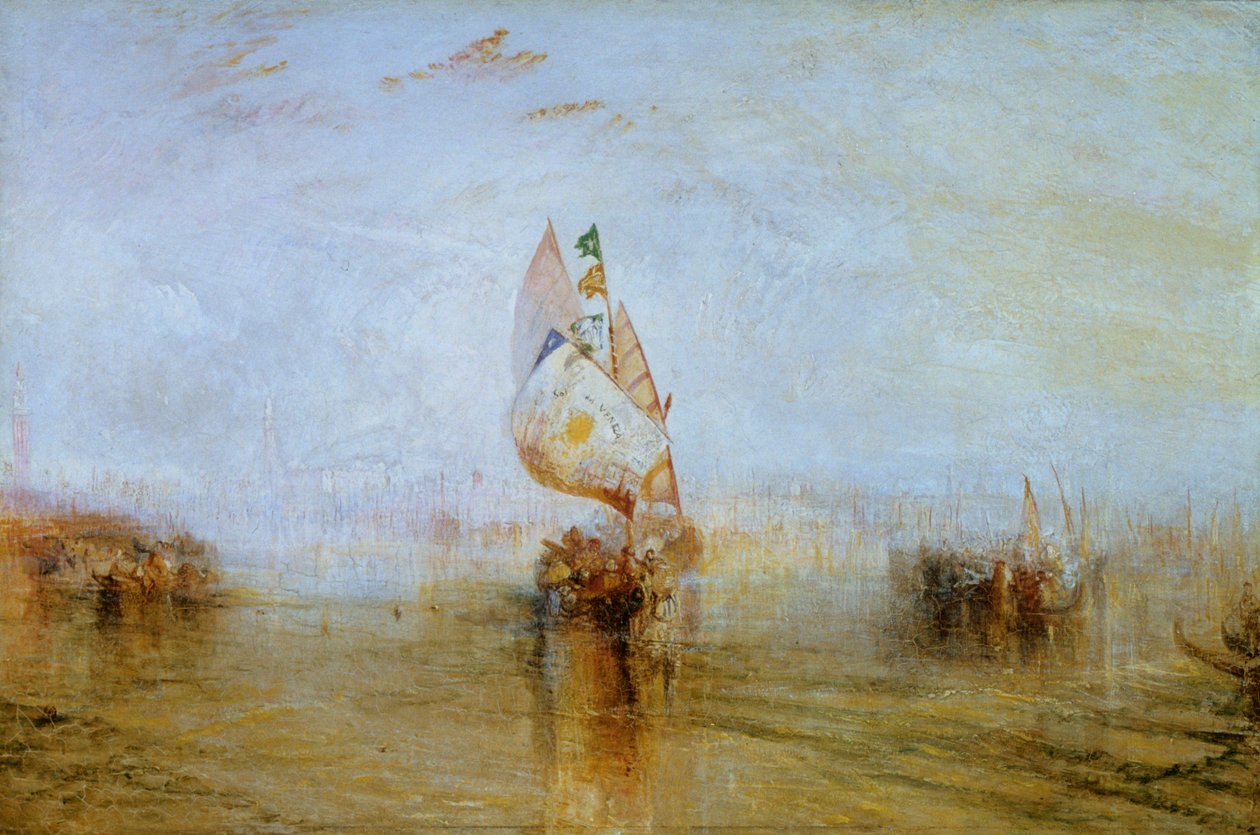 Venedigs sol går till sjöss, 1843 av Joseph Mallord William Turner