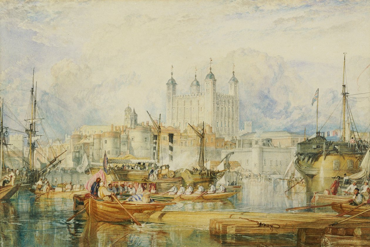 Towern i London, ca 1825 av Joseph Mallord William Turner