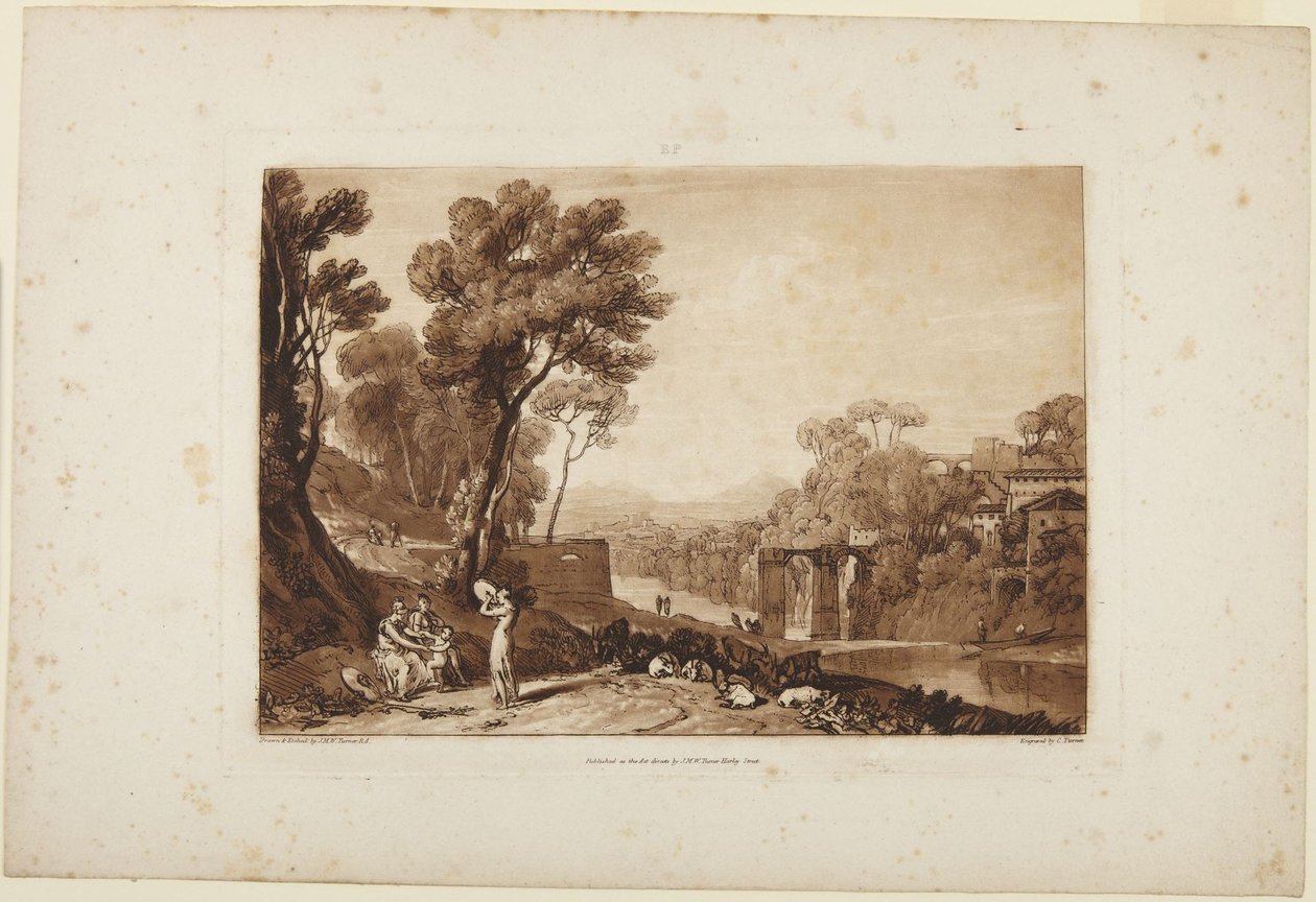 Kvinnan och tamburinen av Joseph Mallord William Turner