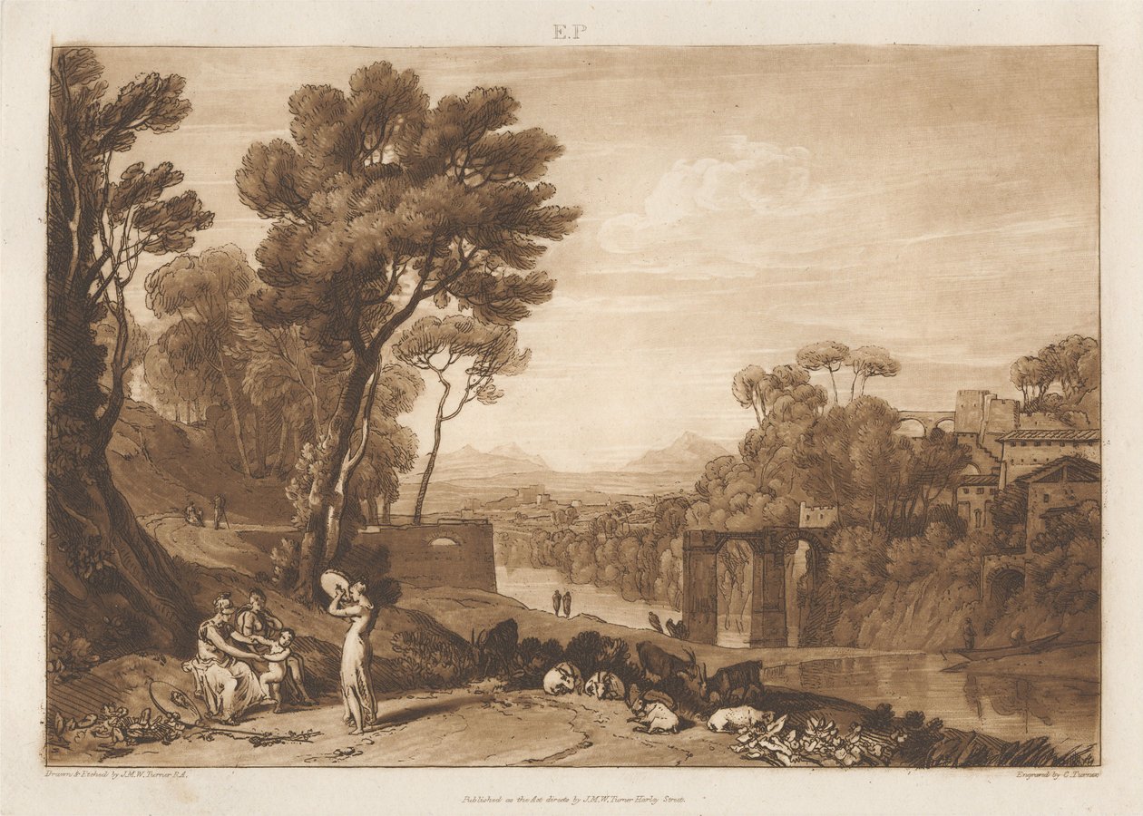 Kvinnan och tamburinen av Joseph Mallord William Turner