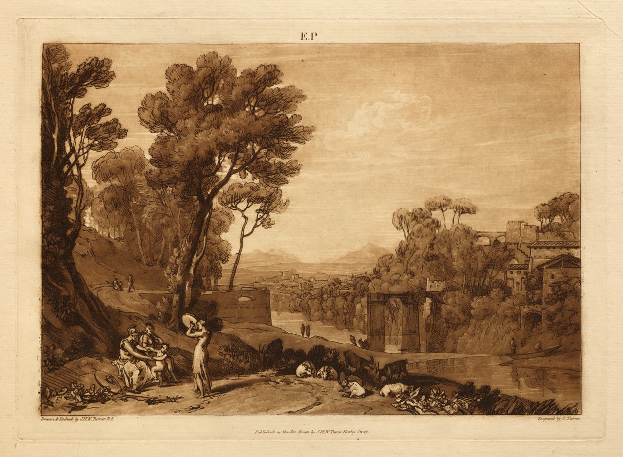 Kvinnan och tamburinen av Joseph Mallord William Turner