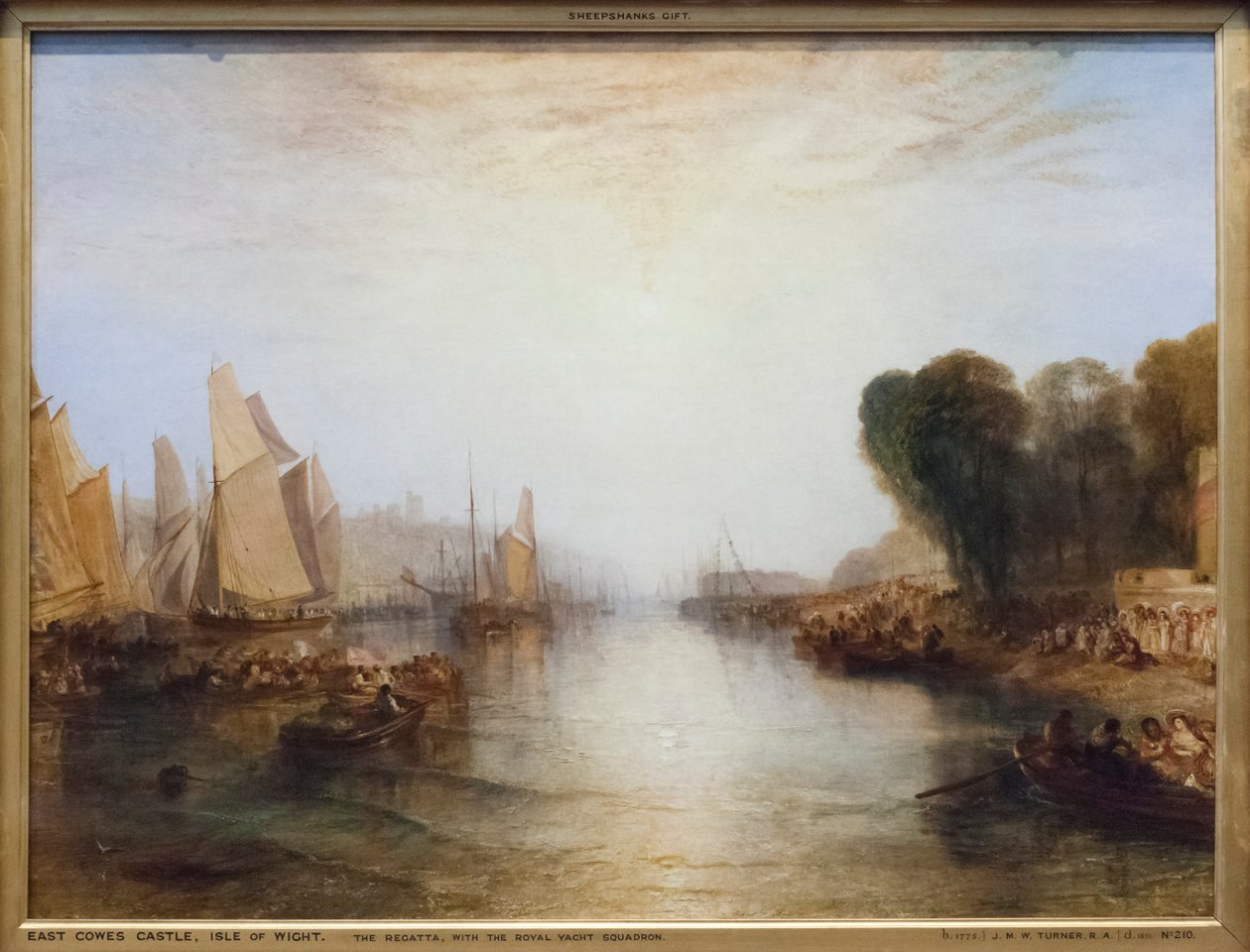 Regattan, med den kungliga yachteskadern av Joseph Mallord William Turner