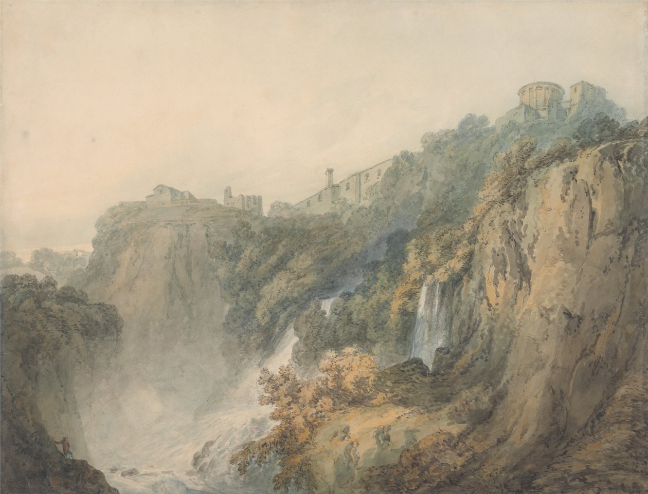 Tivoli med Sibyllans tempel och kaskaderna av Joseph Mallord William Turner