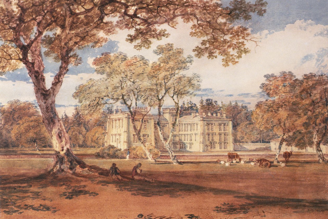 Towneley Hall, ca 1798 av Joseph Mallord William Turner