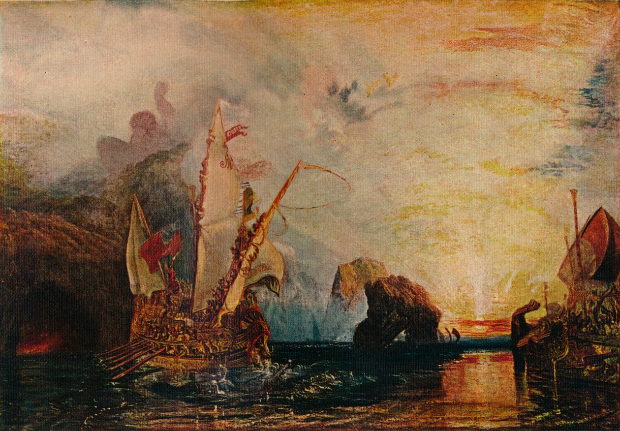 Ulysses hånar Polyphemus - Homers Odyssey, 1829, 1911 av Joseph Mallord William Turner