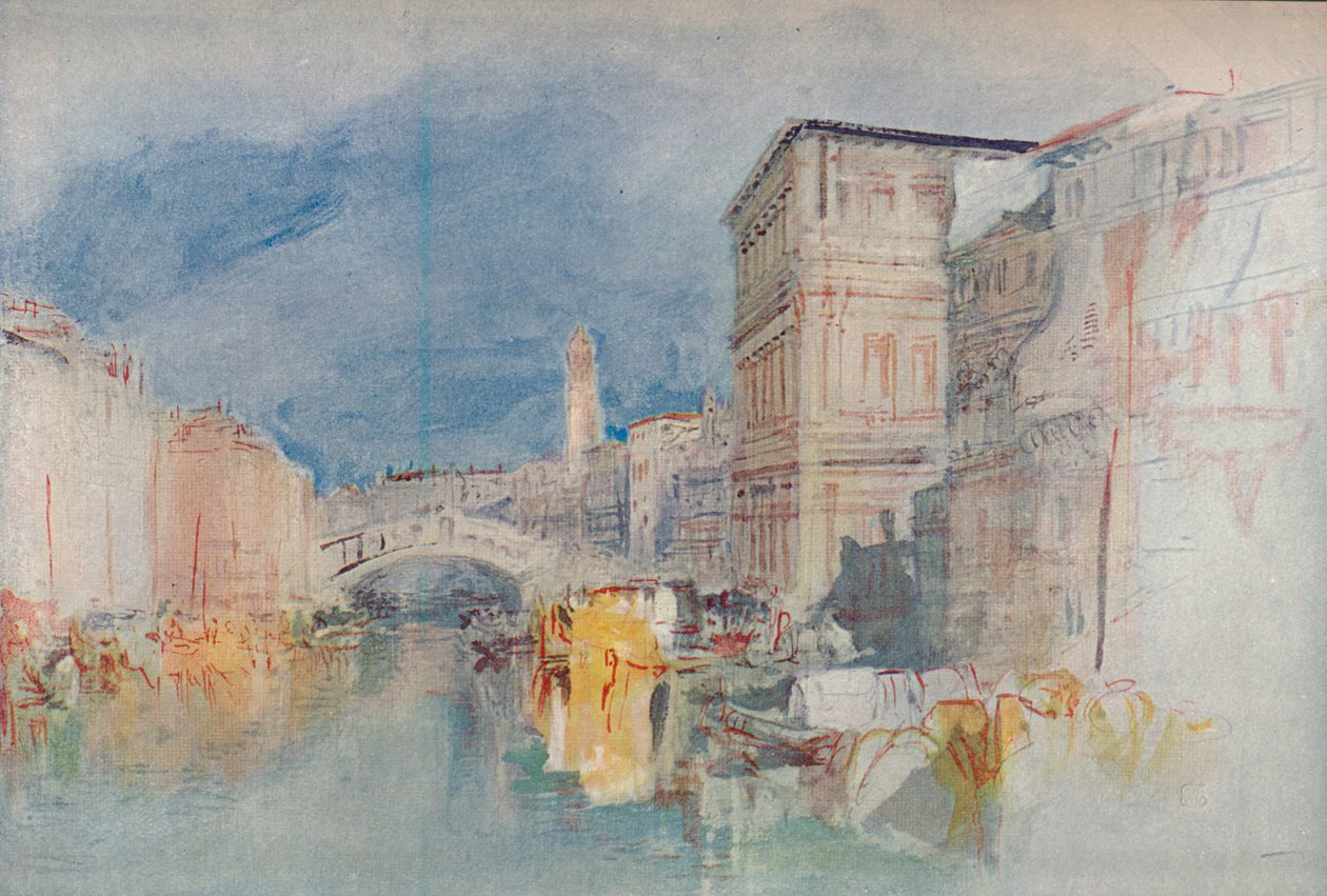 Venedig: Casa Grimani och Rialto, 1909 av Joseph Mallord William Turner