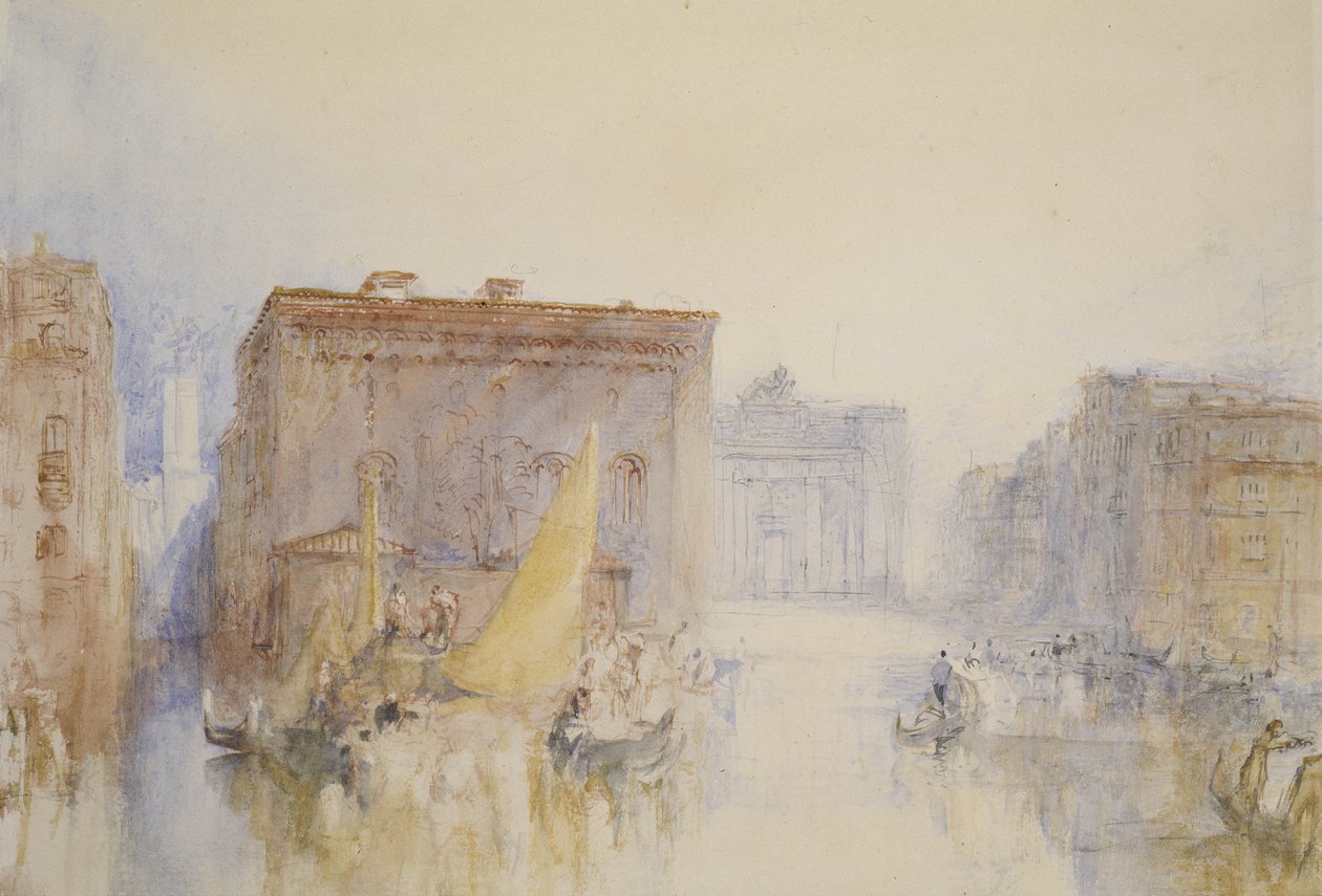 Venedig: The Accademia, 1840 (wc med penna och bläck på papper) av Joseph Mallord William Turner