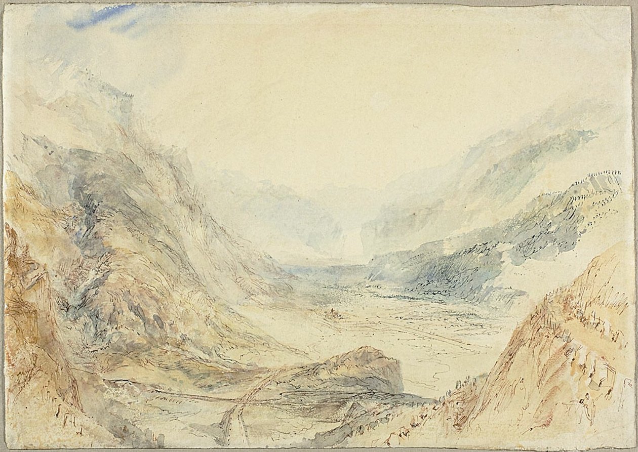 Utsikt i S:t Gotthardpasset, Schweiz av Joseph Mallord William Turner