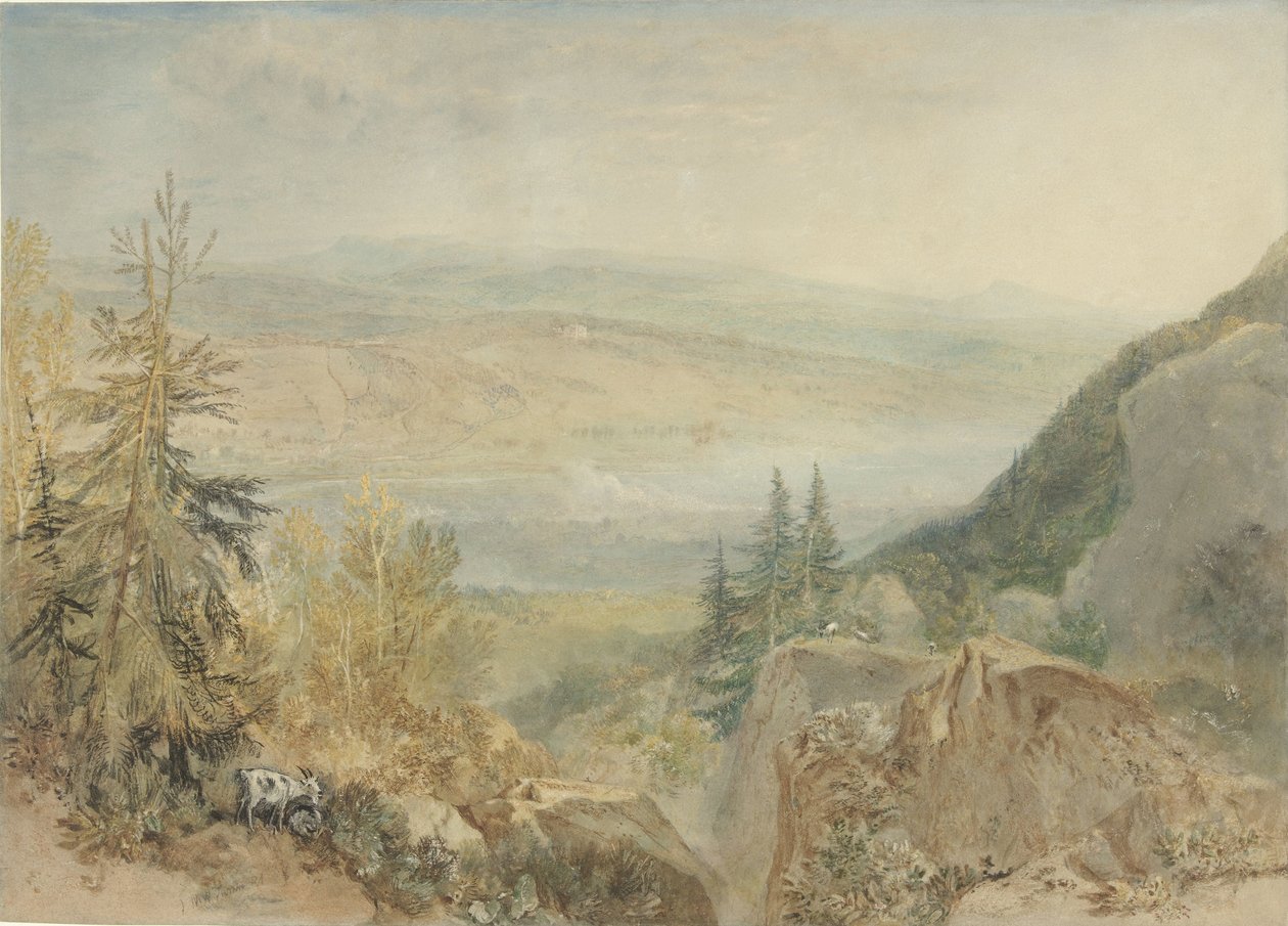Vy över Farnley Hall i Yorkshire Utsikt över Farnley Hall i Wharfedalen i Yorkshire av Joseph Mallord William Turner