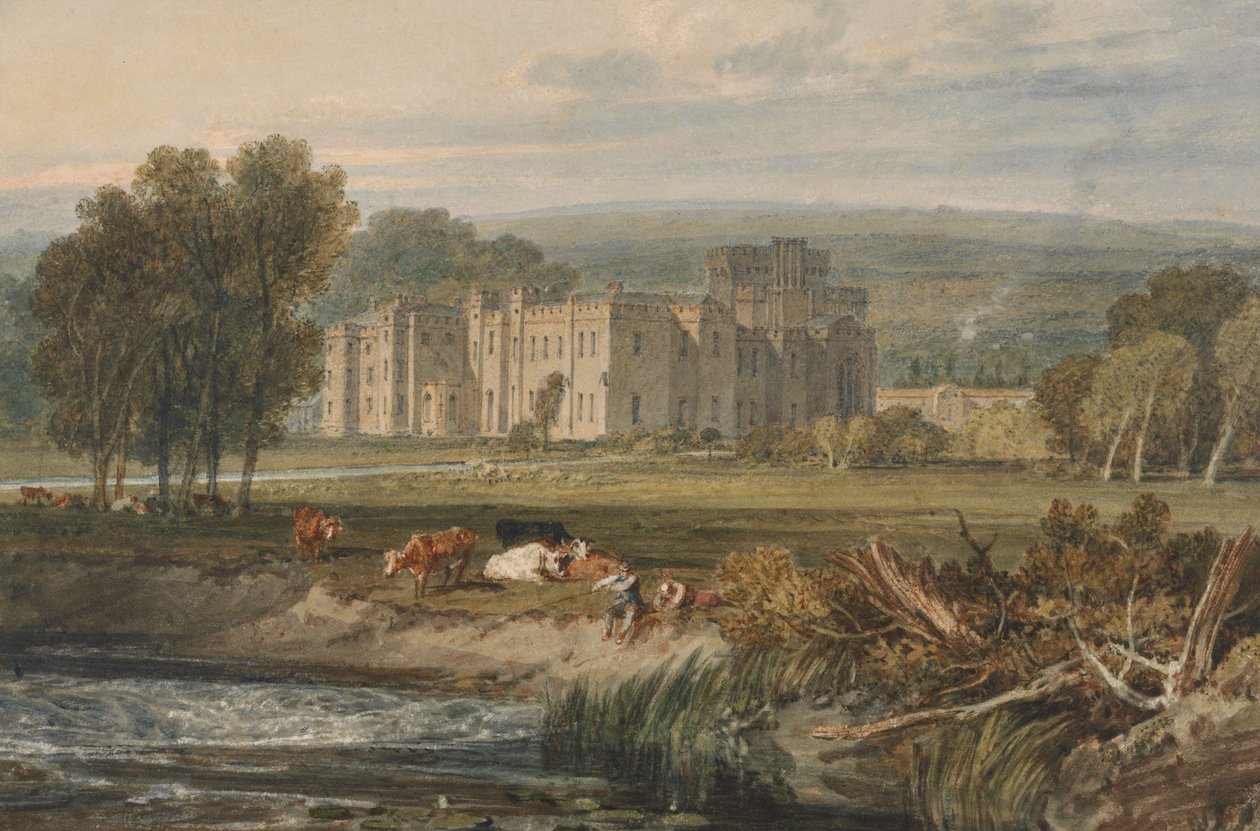 Utsikt över Hampton Court i Herefordshire från sydost av Joseph Mallord William Turner