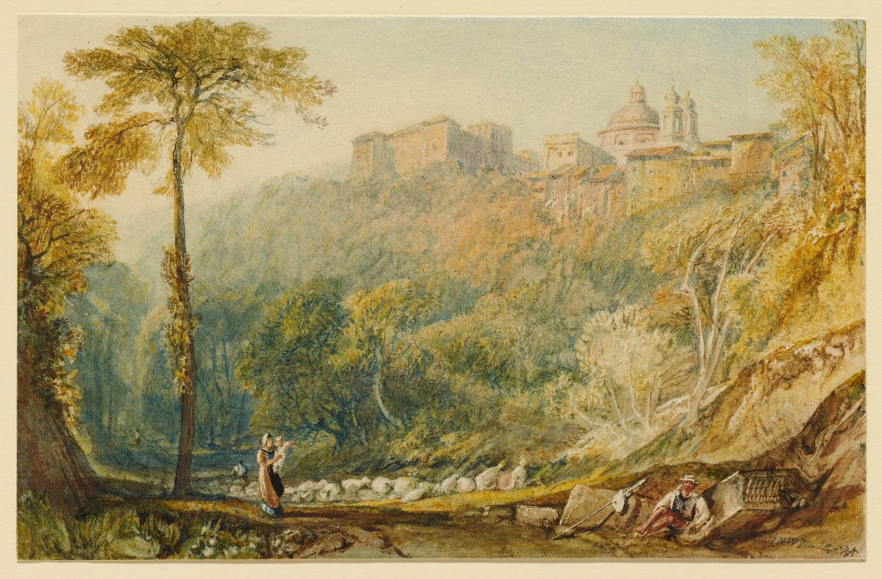 Vy över La Riccia (Ariccia) av Joseph Mallord William Turner