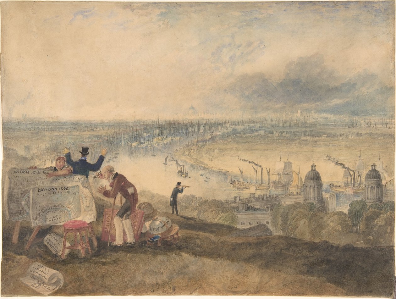Utsikt över London från Greenwich av Joseph Mallord William Turner