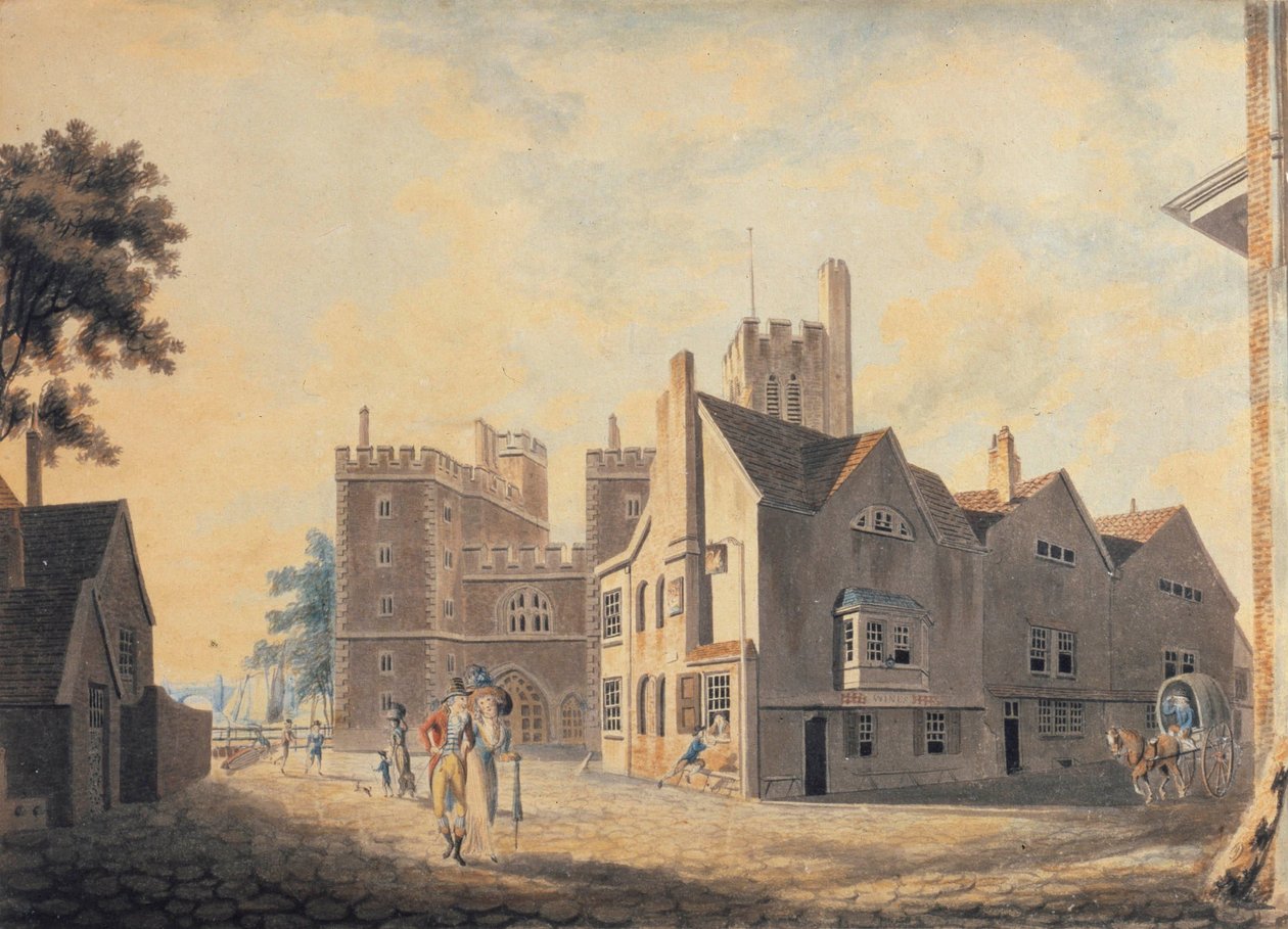Utsikt över ärkebiskopens palats i Lambeth av Joseph Mallord William Turner
