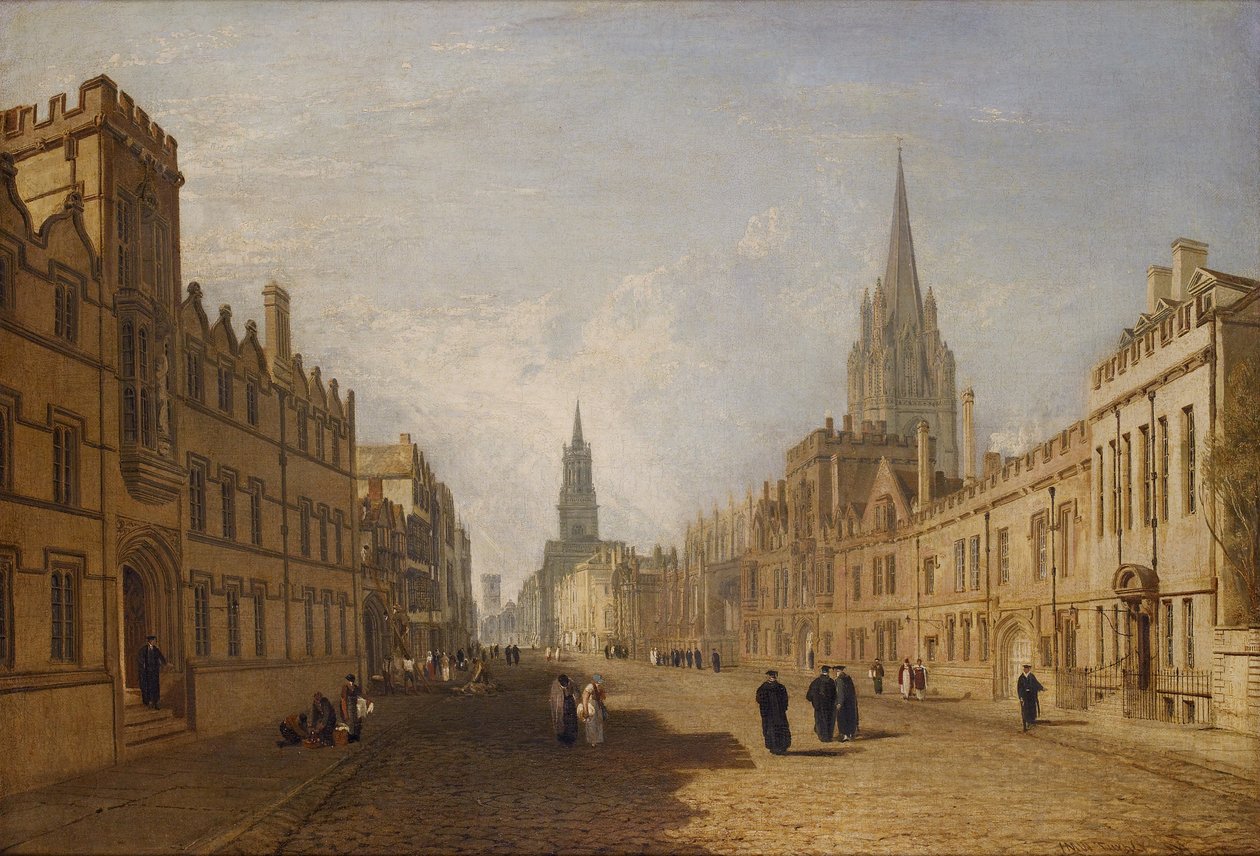Utsikt över High Street, Oxford av Joseph Mallord William Turner