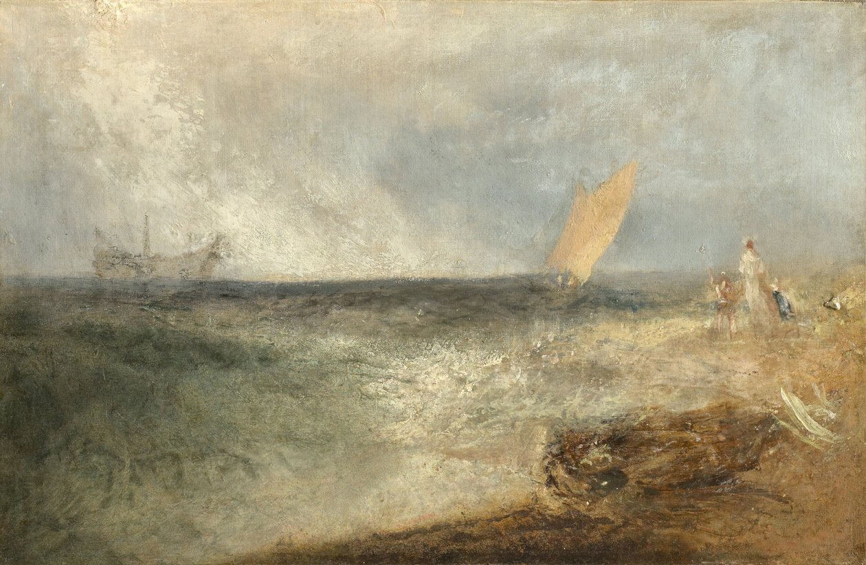 Utsikt från Margate, kväll, ca 1840 av Joseph Mallord William Turner
