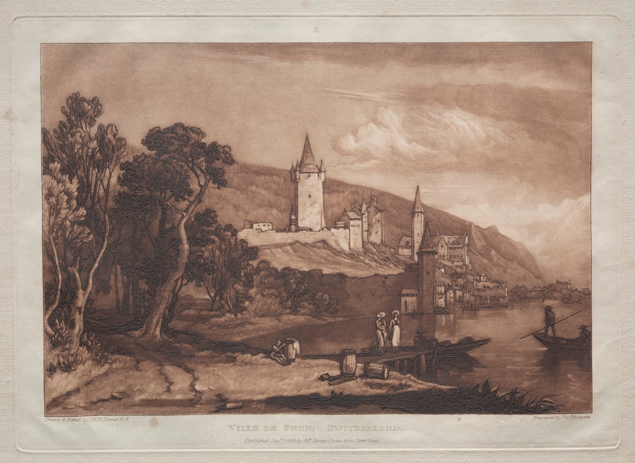 Staden Thun. av Joseph Mallord William Turner