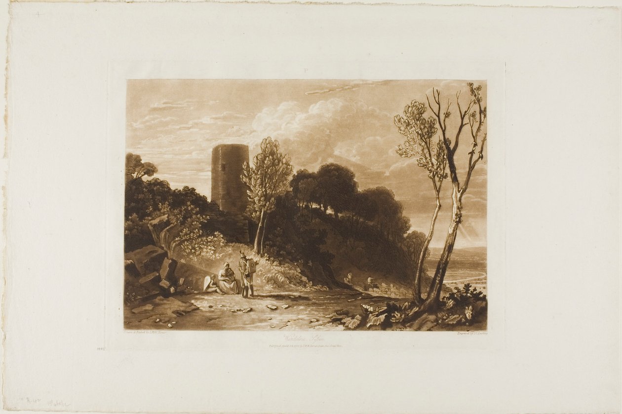 Winchelsea, Sussex, skylt 42 från Book of Studies av Joseph Mallord William Turner