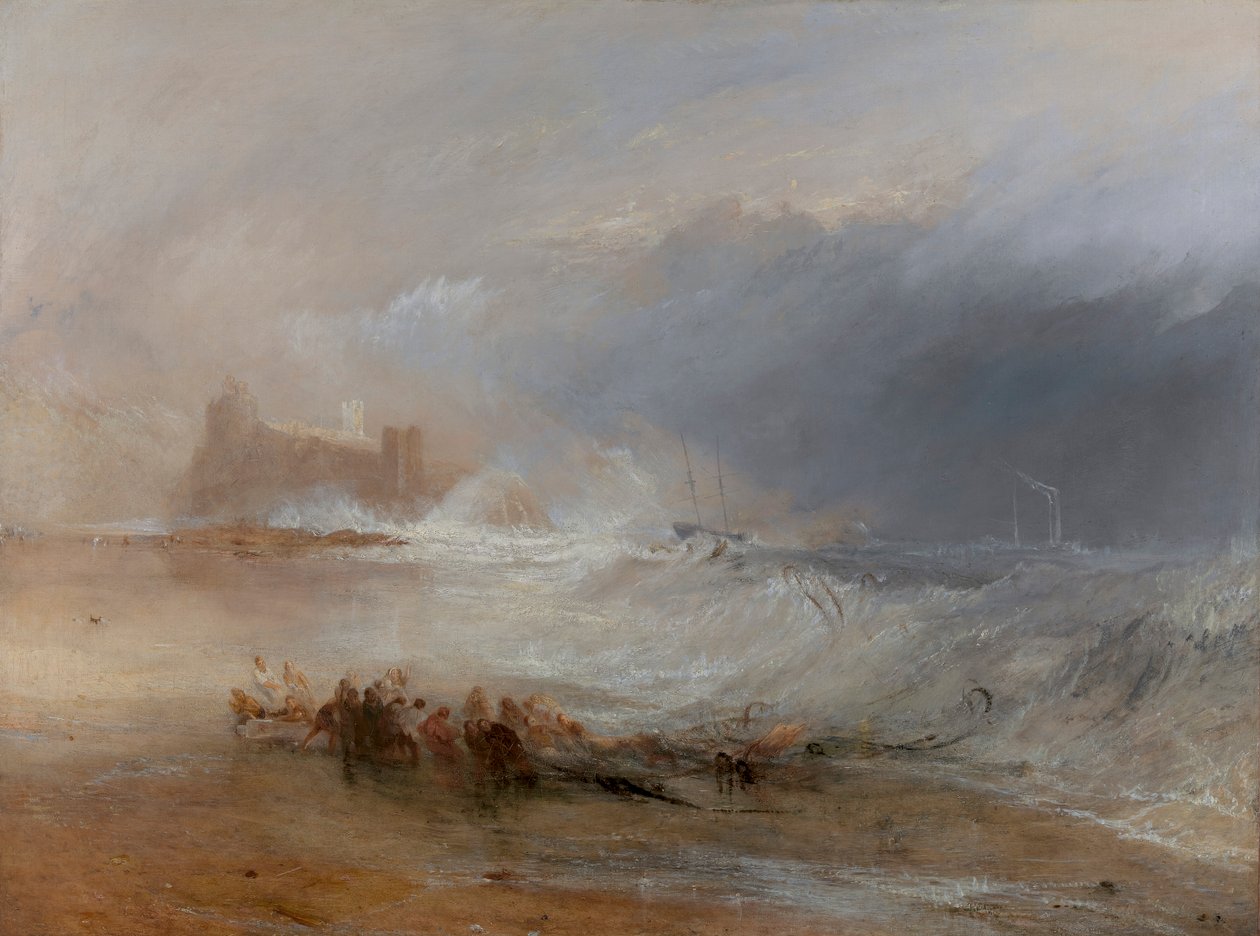 Wreckers -- Coast of Northumberland, med en ångbåt som hjälper ett fartyg utanför kusten av Joseph Mallord William Turner