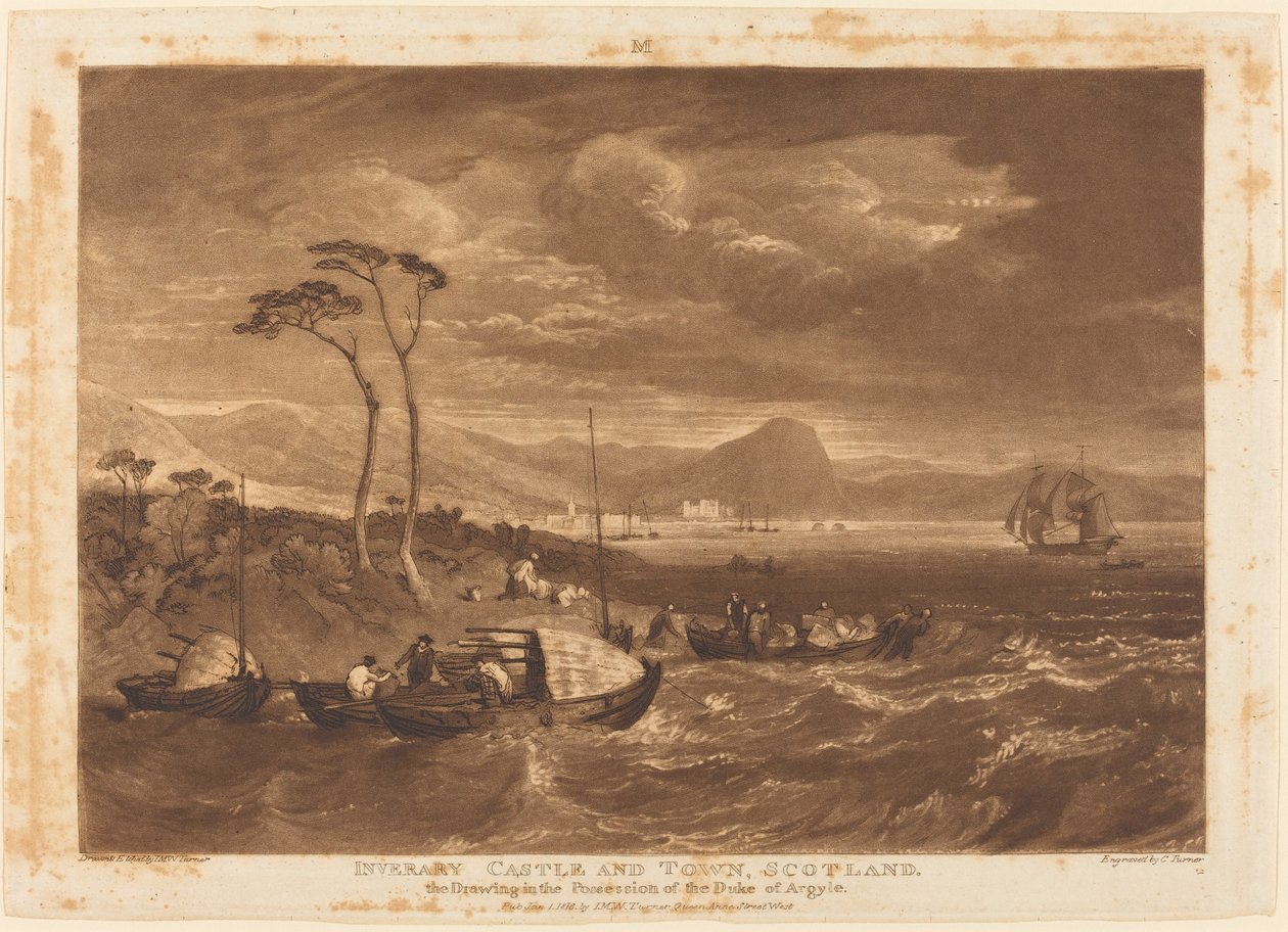 Inveraray slott och stad av Joseph Mallord William Turner and Charles Turner