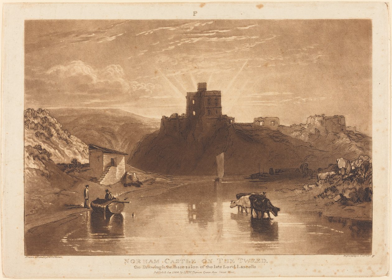 Norham Castle av Joseph Mallord William Turner and Charles Turner