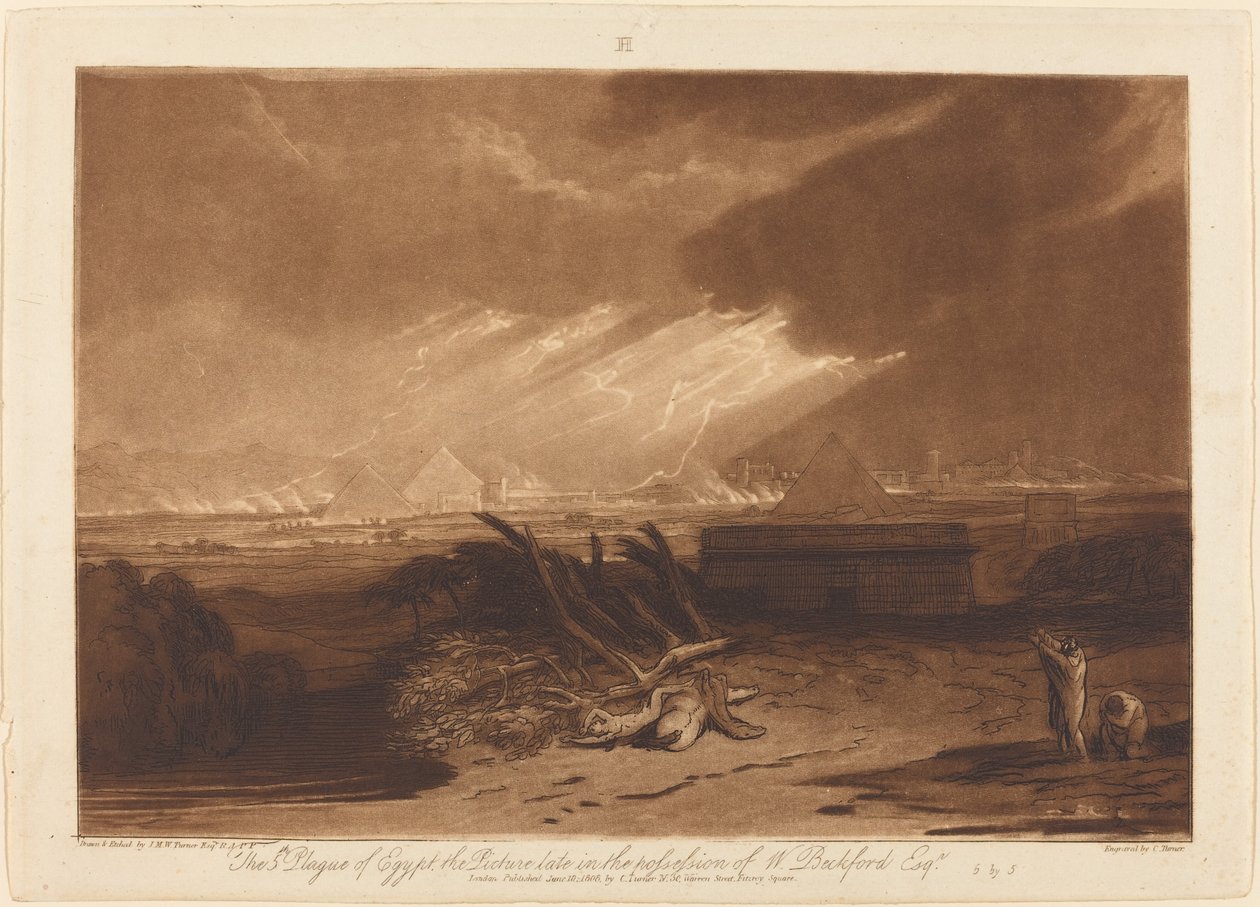 Egyptens femte plåga av Joseph Mallord William Turner and Charles Turner