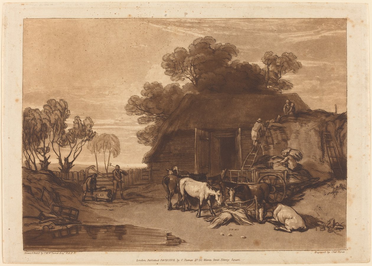 Halmgården av Joseph Mallord William Turner and Charles Turner