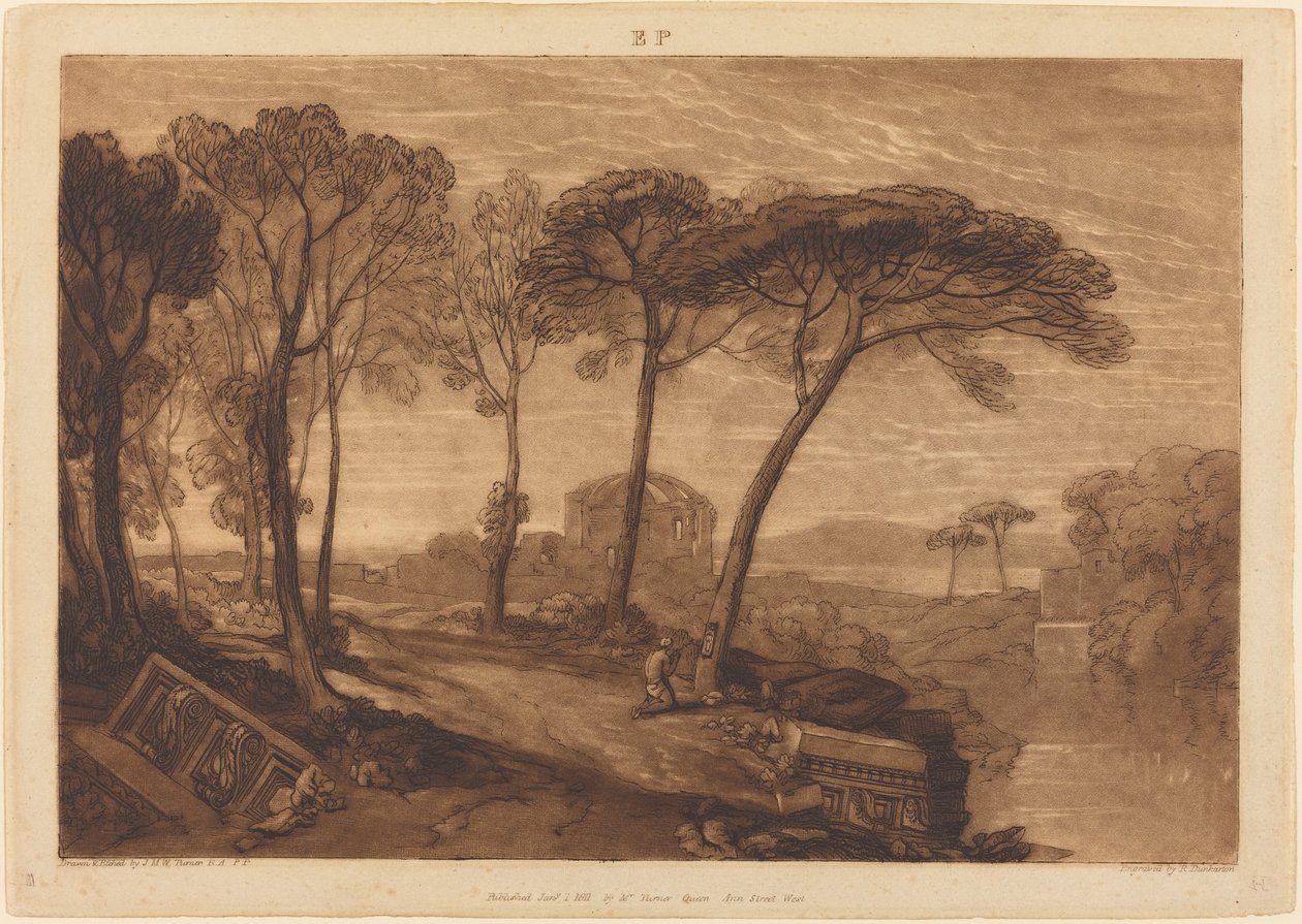 Templet av Minerva Medica av Joseph Mallord William Turner and Robert Dunkarton