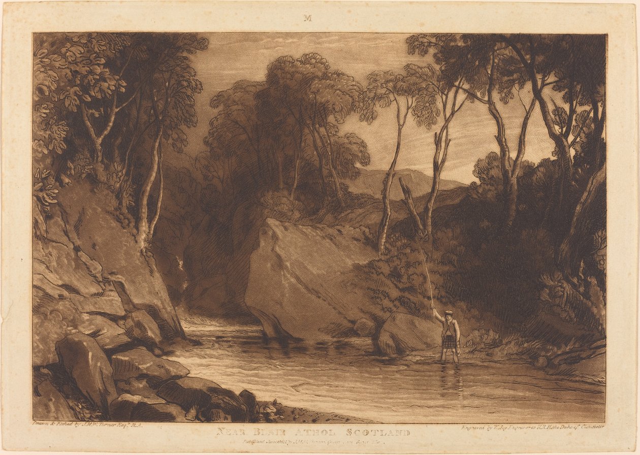 Nära Blair Athol av Joseph Mallord William Turner and William Say